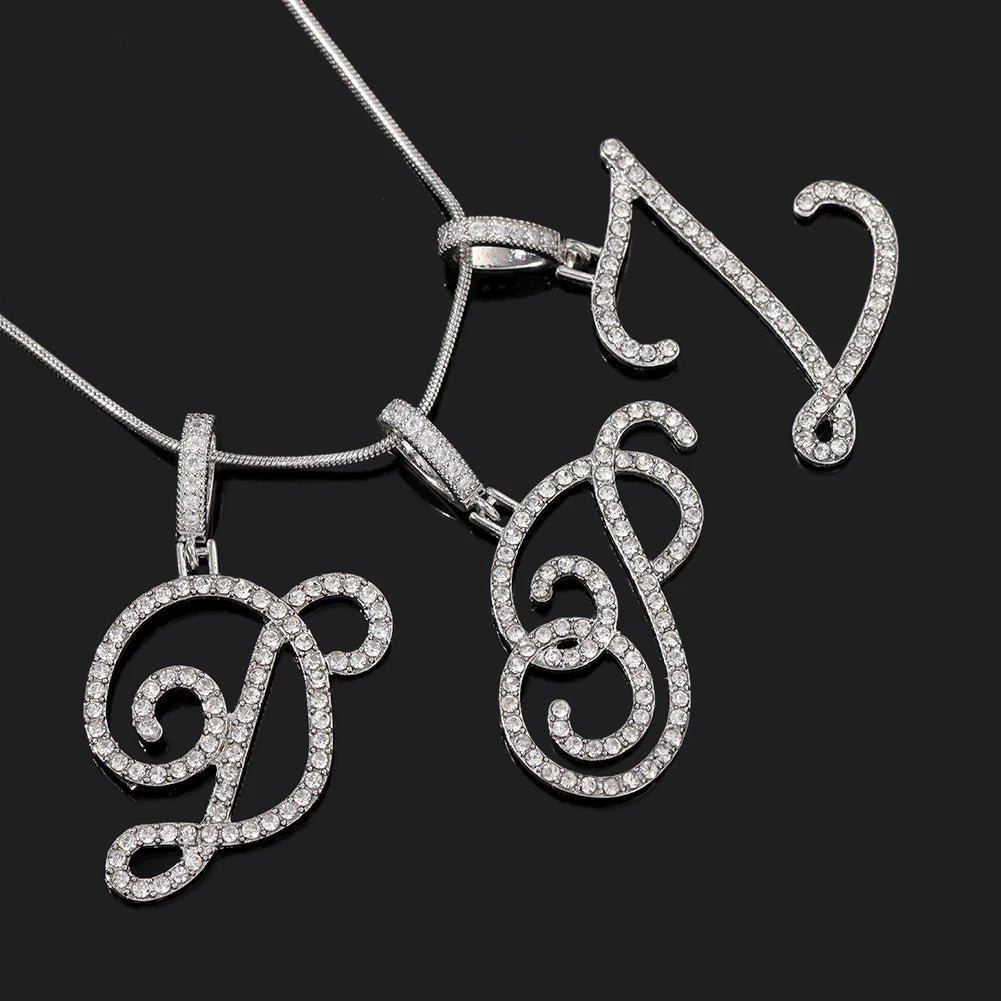 Crystal Initial Letter Necklace