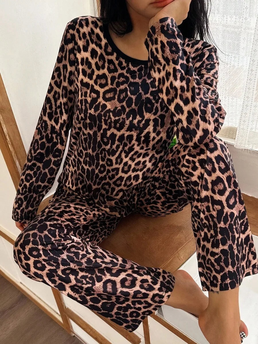 Leopard Long Sleeve PJ Set