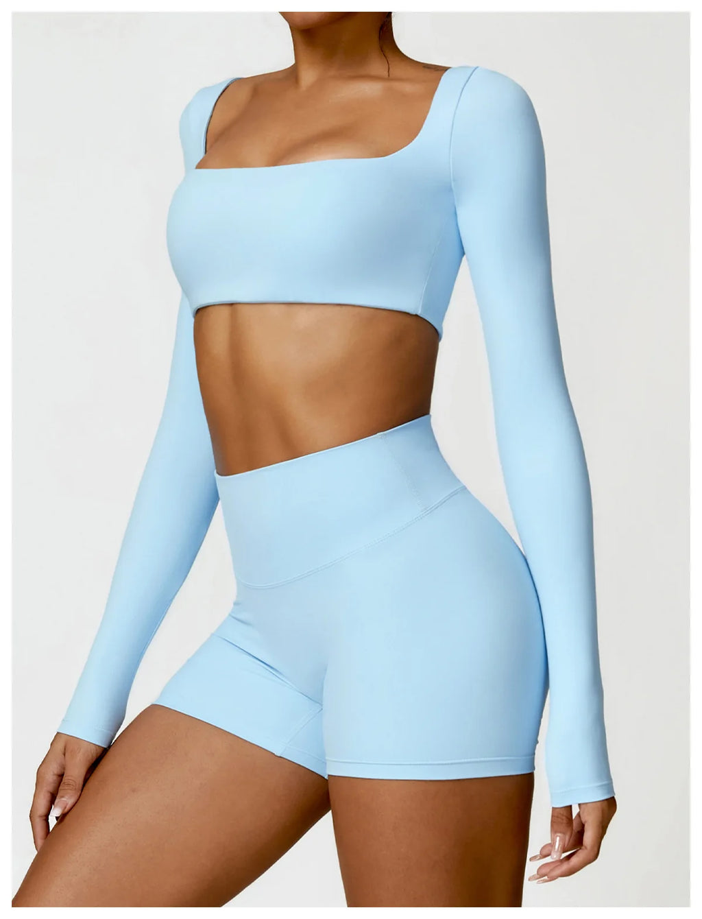 New Yoga Long sleeved Women's Outdoor Running Fitness Wear T-shirt Long sleeved Yoga Shirt Gym Push Up Workout Single Piece Top