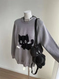 Bow Off-Shoulder Knit Sweater