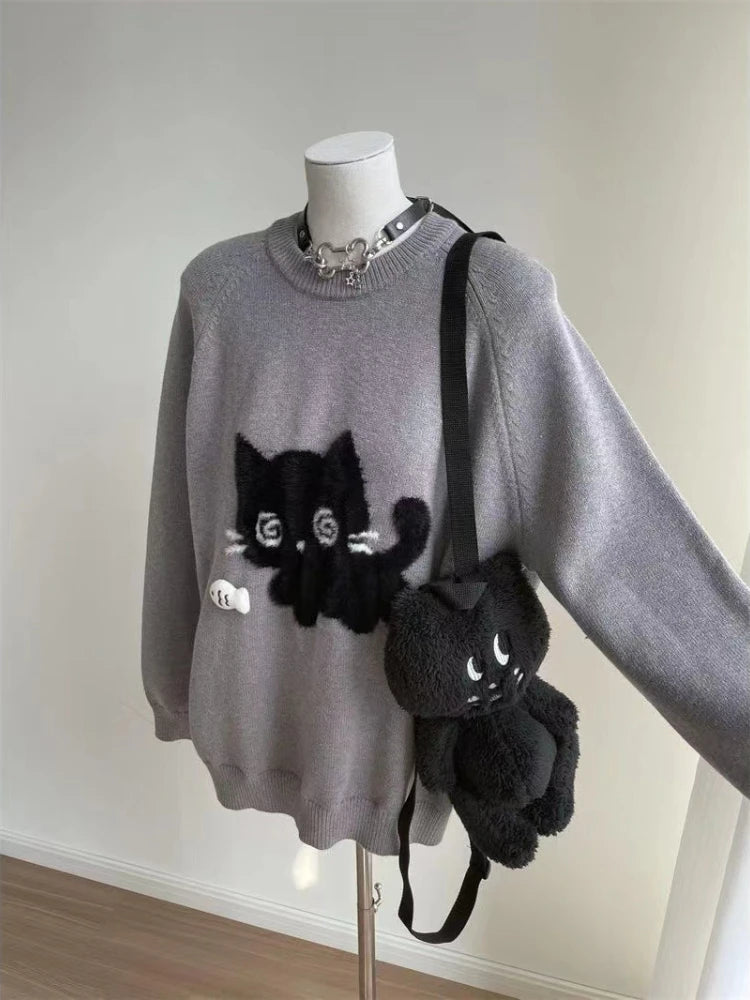 Bow Off-Shoulder Knit Sweater