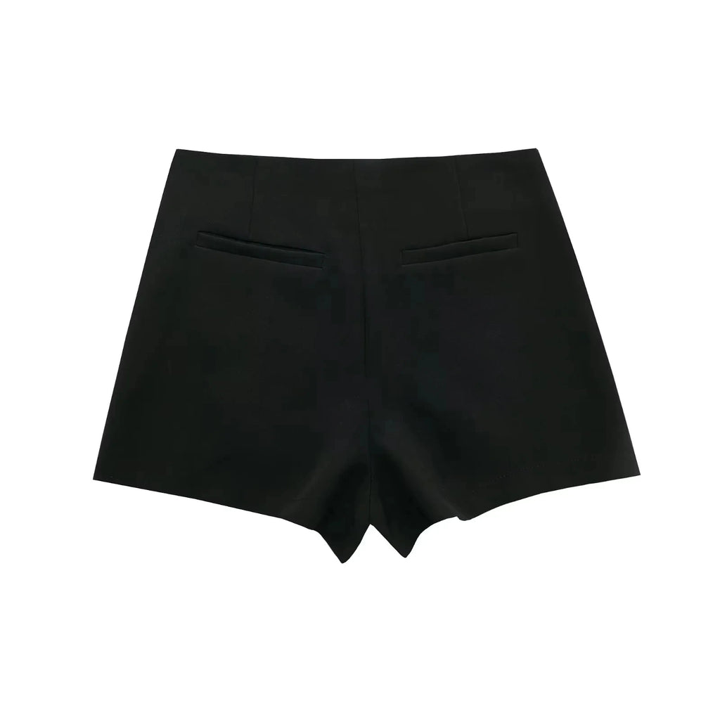 HXAO Women's Skirt Shorts Summer Beige Black Skirt Pants Woman Office High Waist Skort For Women Asymmetrical Pink Brown Skirt