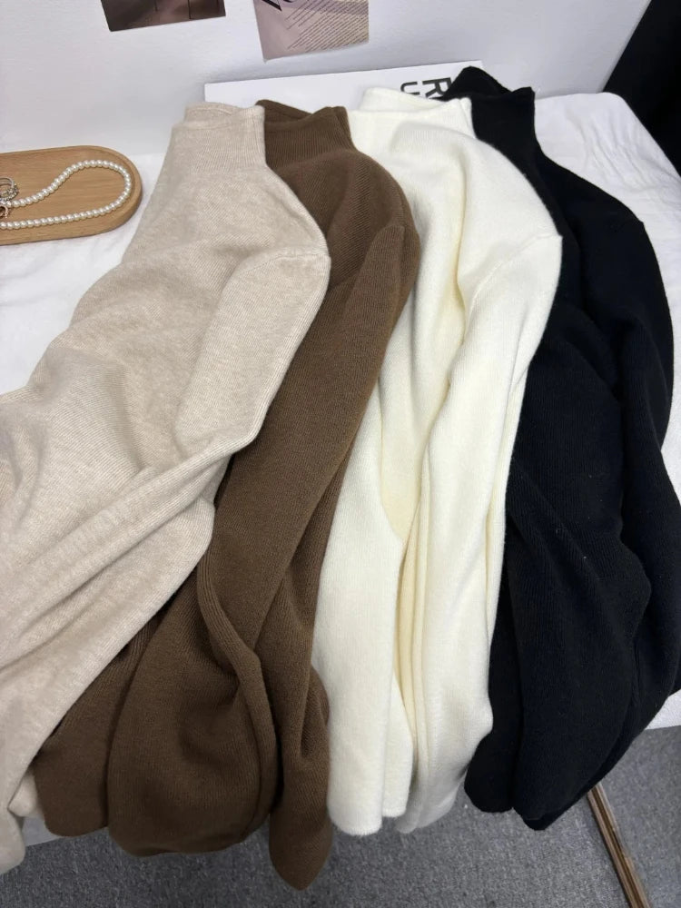 Vintage Slim Turtleneck Knit Pullover