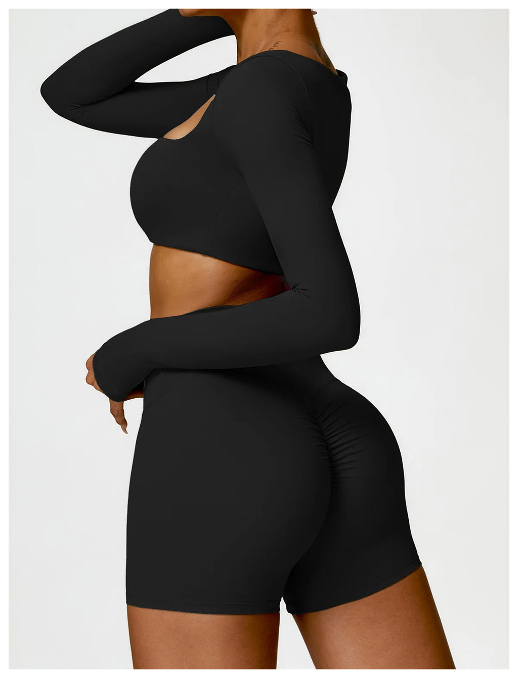 New Yoga Long sleeved Women's Outdoor Running Fitness Wear T-shirt Long sleeved Yoga Shirt Gym Push Up Workout Single Piece Top