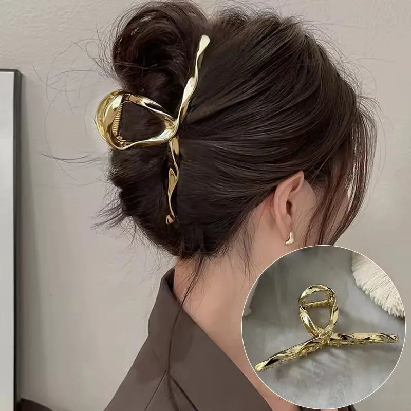 Geometric Metal Hair Claw
