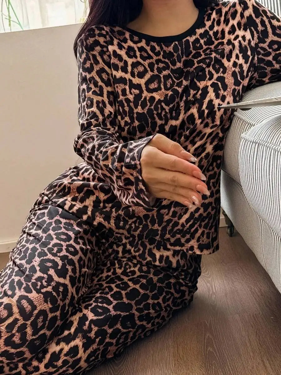 Leopard Long Sleeve PJ Set