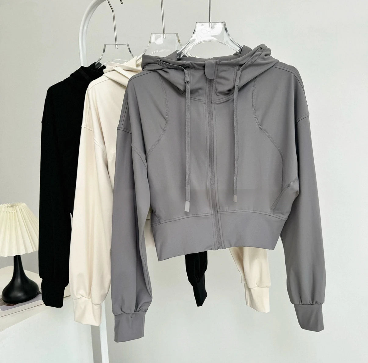 Women's Hooded Running Jacket Cycling Coat Yoga Jogging Shirt Tights Outdoor Sports Gym Clothing Running Wear Sportswear