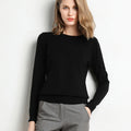 Slim Wool-Blend O-Neck Pullover