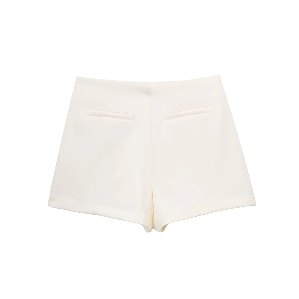 HXAO Women's Skirt Shorts Summer Beige Black Skirt Pants Woman Office High Waist Skort For Women Asymmetrical Pink Brown Skirt