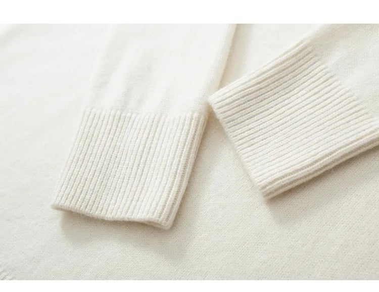 100% Cashmere Turtleneck Oversized Pullover