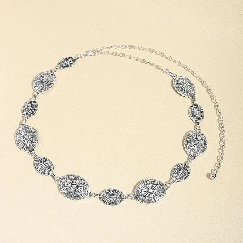 Carved Circle Waist Chain