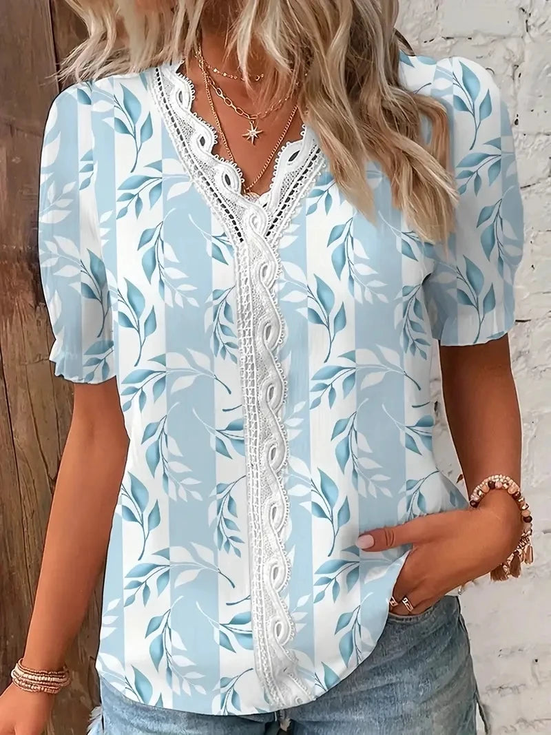 Lace Cutout Blouse