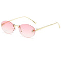 Diamond "F" Rimless Sunglasses