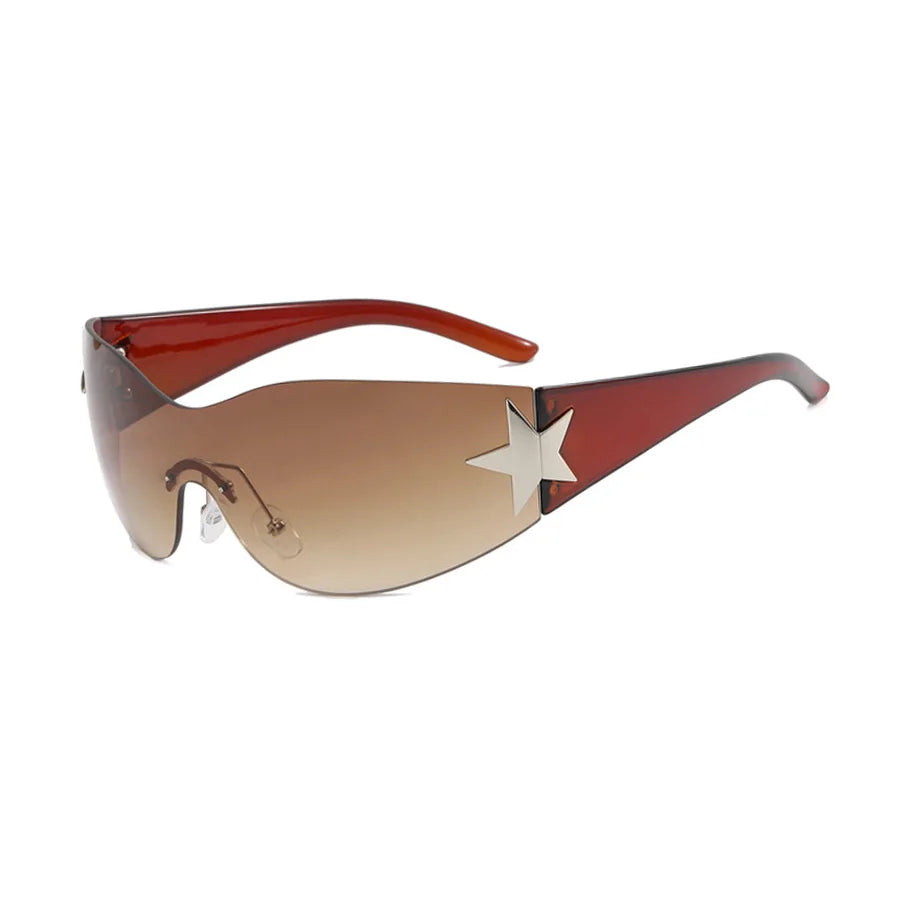 Y2K Star Rimless Sunglasses