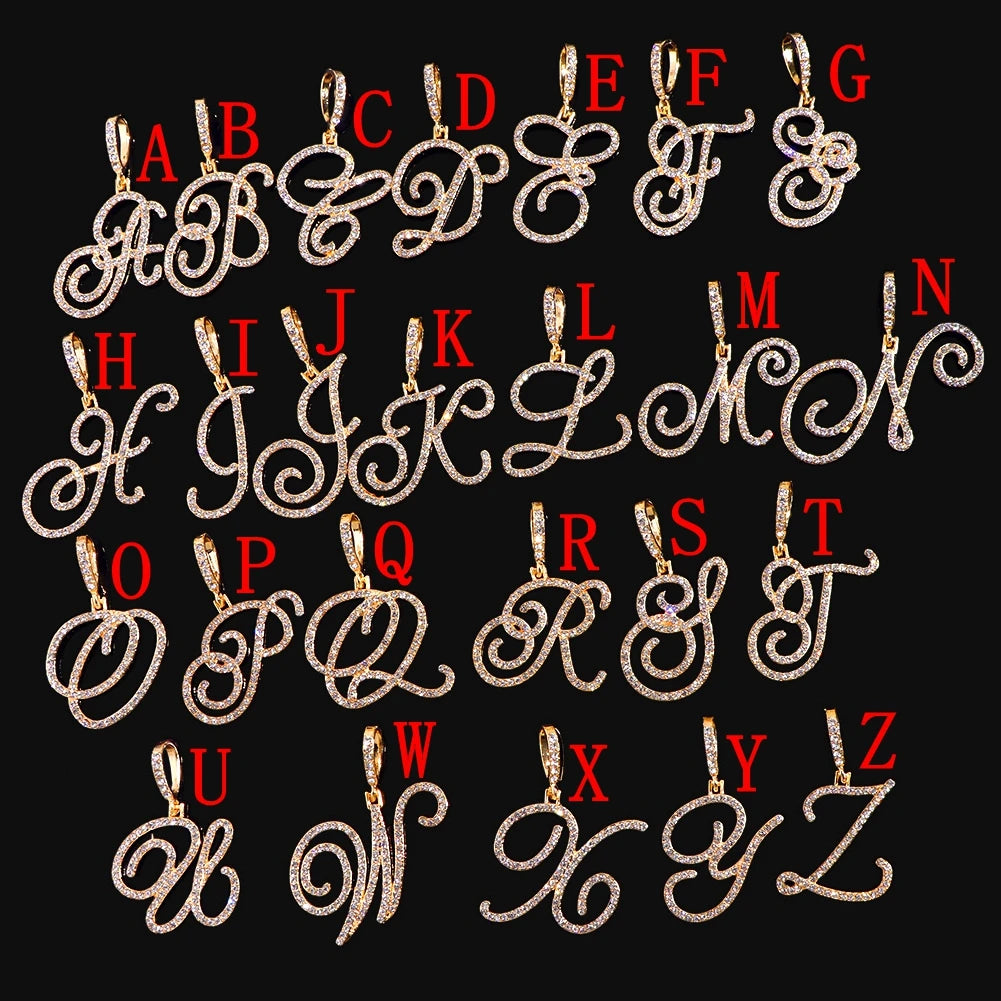 Crystal Initial Letter Necklace