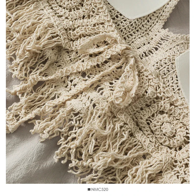 Ivory Lace Halter Crop Top