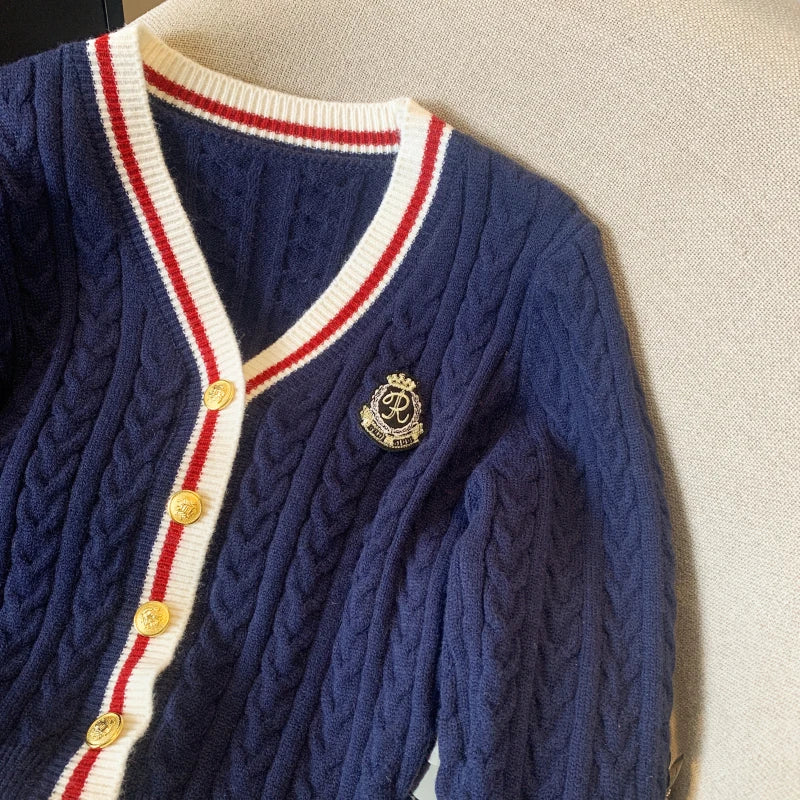 V-Neck Cashmere-Blend Pullover
