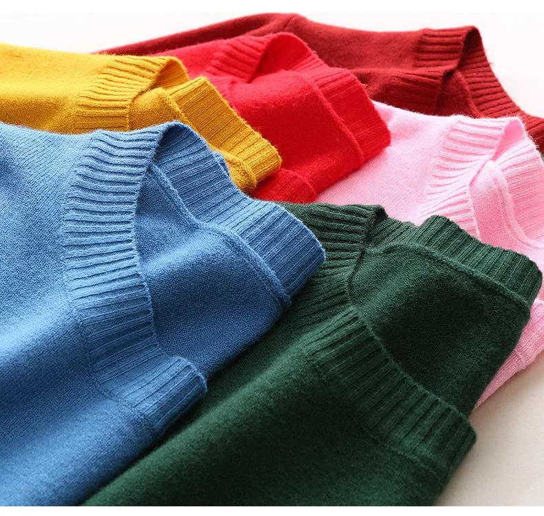 Slim Wool-Blend O-Neck Pullover