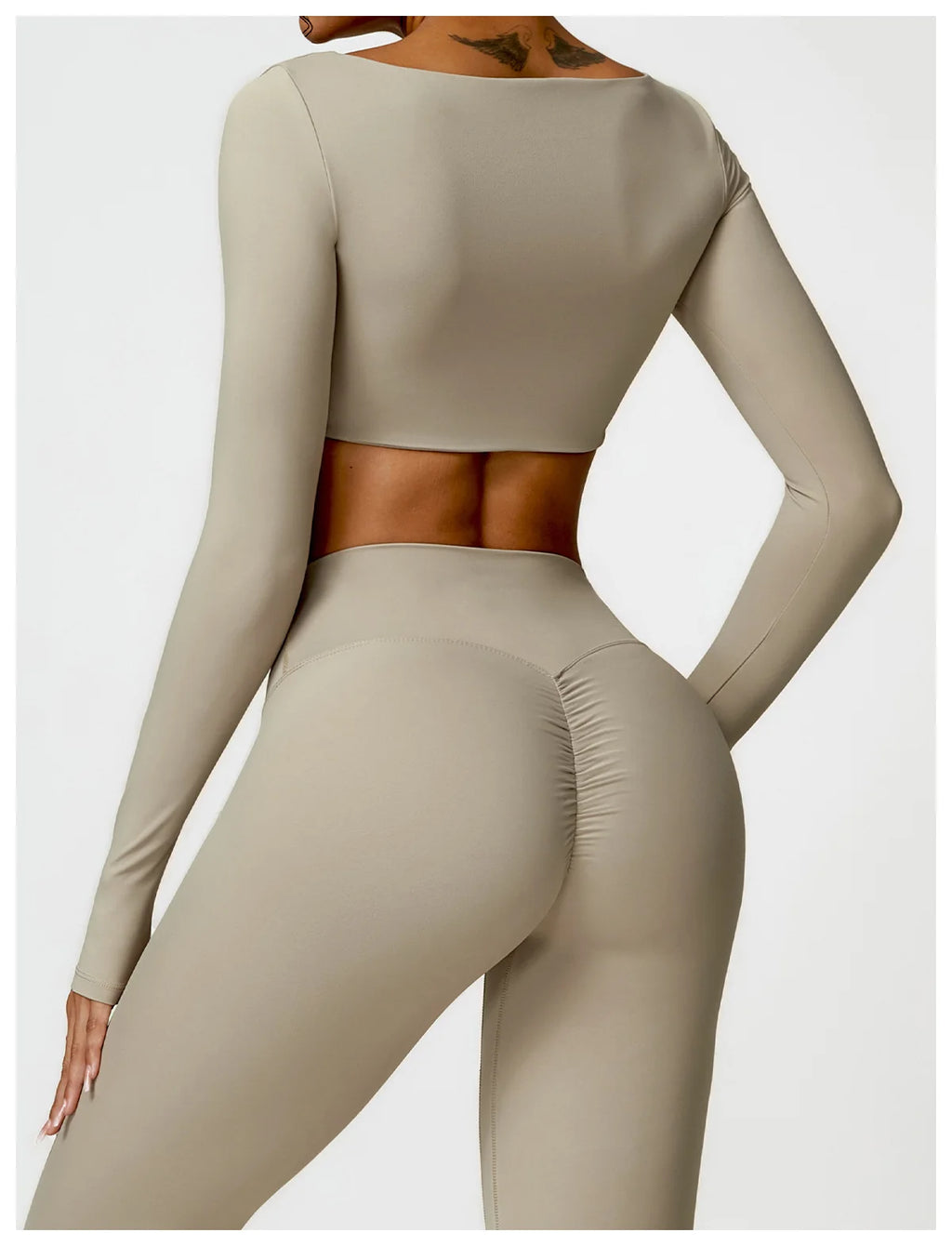 New Yoga Long sleeved Women's Outdoor Running Fitness Wear T-shirt Long sleeved Yoga Shirt Gym Push Up Workout Single Piece Top