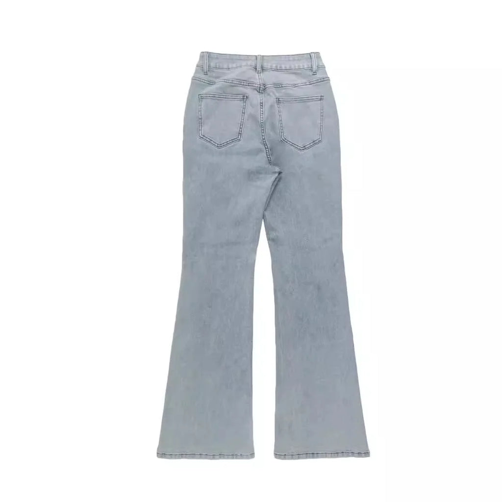 Saint Ivy Wide Leg Distressed Jeans
