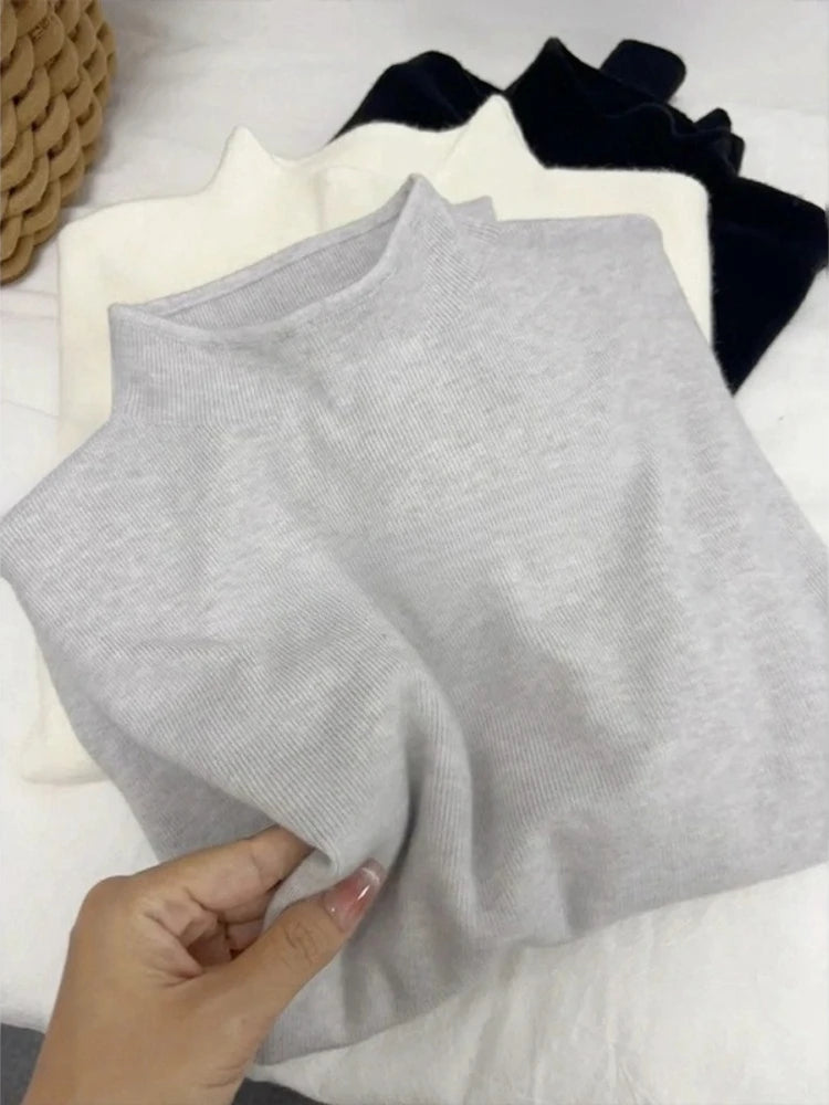 Vintage Slim Turtleneck Knit Pullover