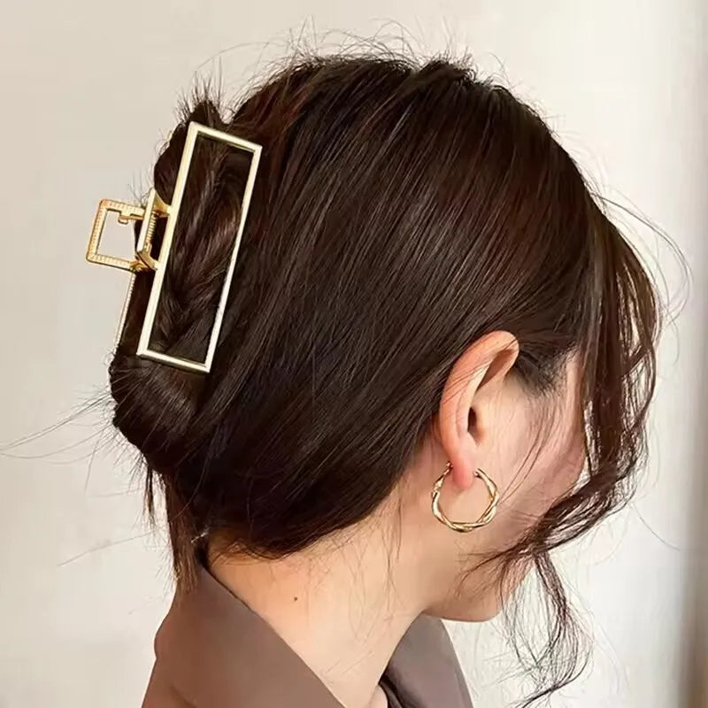 Geometric Metal Hair Claw