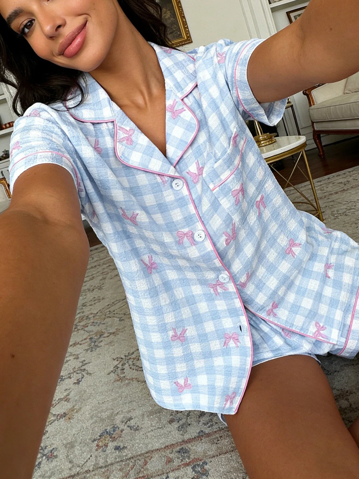 Bow Cardigan PJ Set