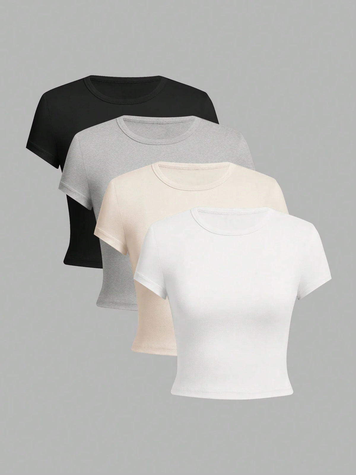 Solid Fitted Tee 4-Pack