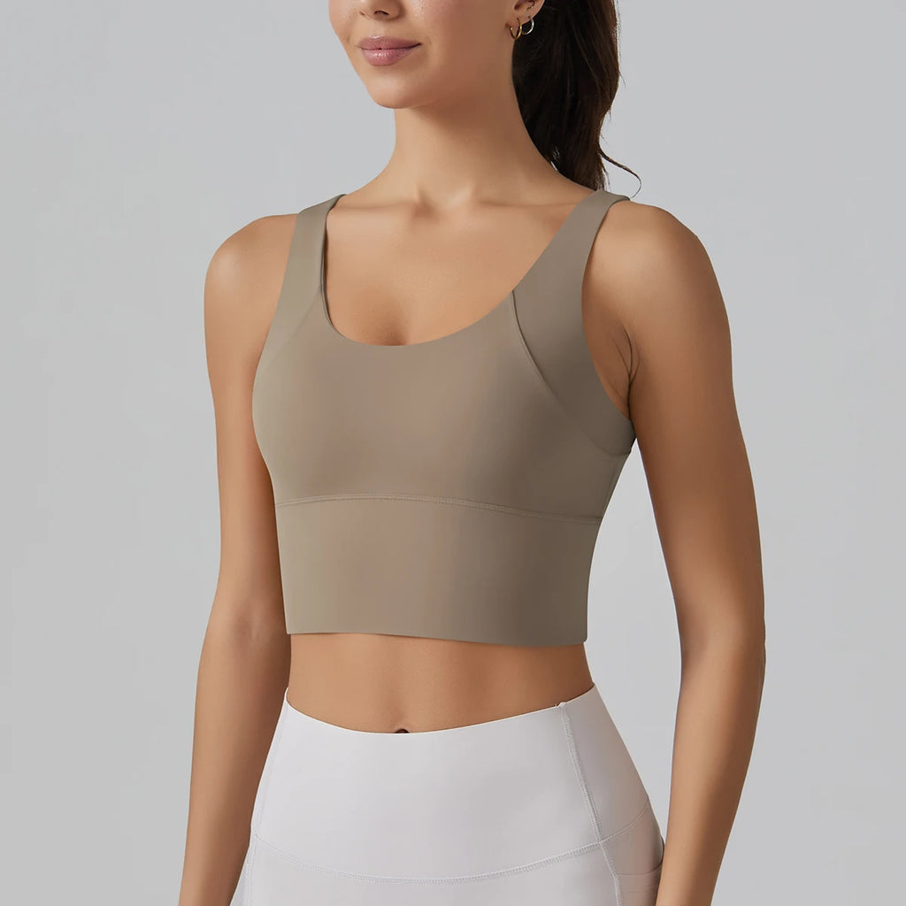 Yoga Bra Underwear Women Summer Shockproof Bra Beautiful Back Sports Running External Wear Training Fitness Yoga Tank Top Bra