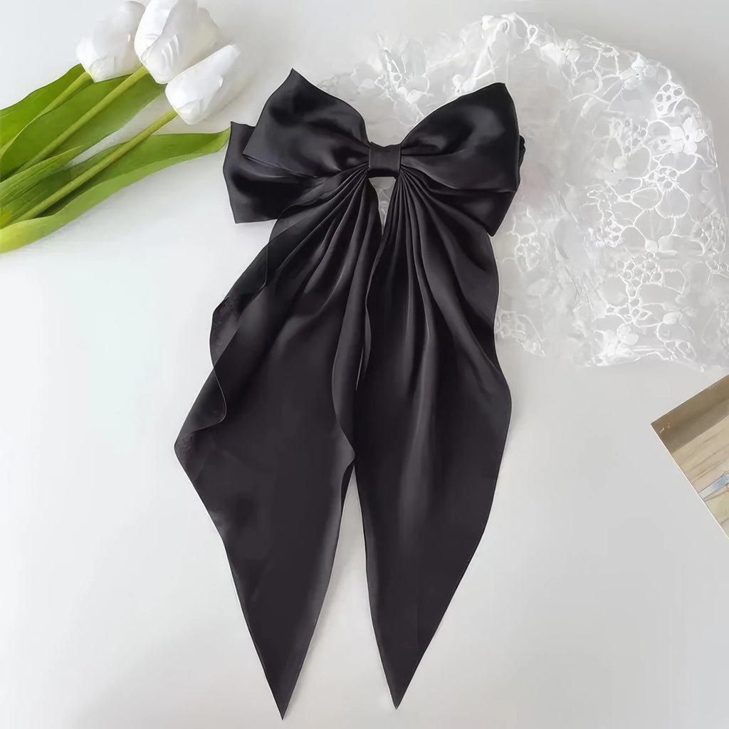 2 Women's Black and White Bow Hair Clips, Elegant Hair Accessories, Fashionable, Suitable for Daily Hair Accessories
