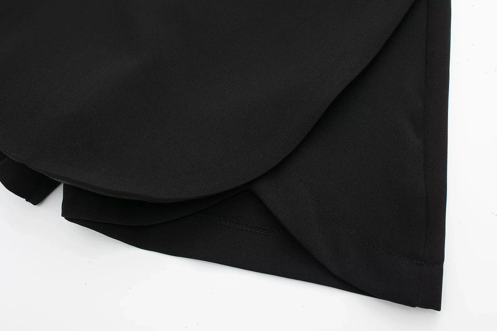HXAO Women's Skirt Shorts Summer Beige Black Skirt Pants Woman Office High Waist Skort For Women Asymmetrical Pink Brown Skirt