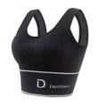 U-Shaped Women's Seamless Yoga Bra D Letter Push Up Sports Top Shockproof Crop Top Anti-sweat Fitness Underwear All-Match Vest