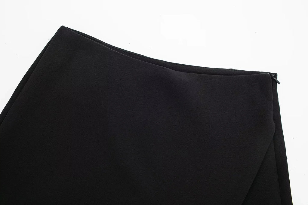 HXAO Women's Skirt Shorts Summer Beige Black Skirt Pants Woman Office High Waist Skort For Women Asymmetrical Pink Brown Skirt