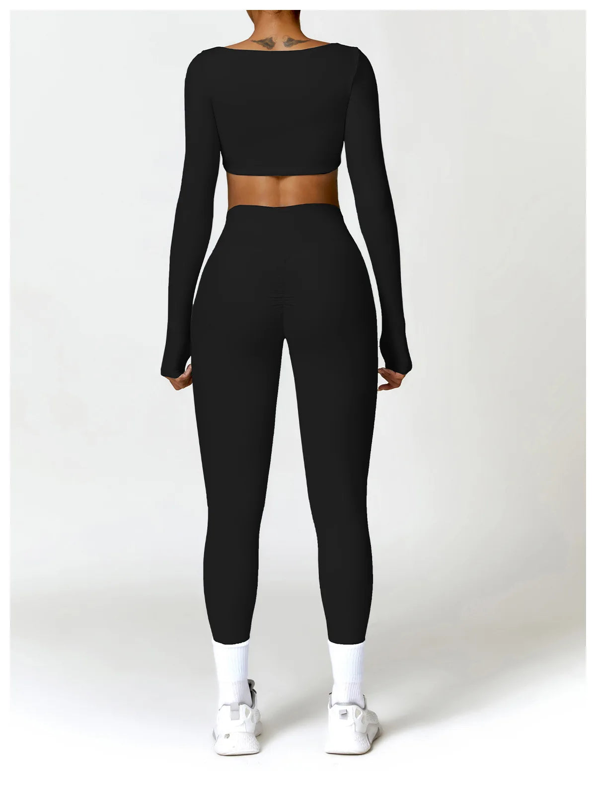 New Yoga Long sleeved Women's Outdoor Running Fitness Wear T-shirt Long sleeved Yoga Shirt Gym Push Up Workout Single Piece Top