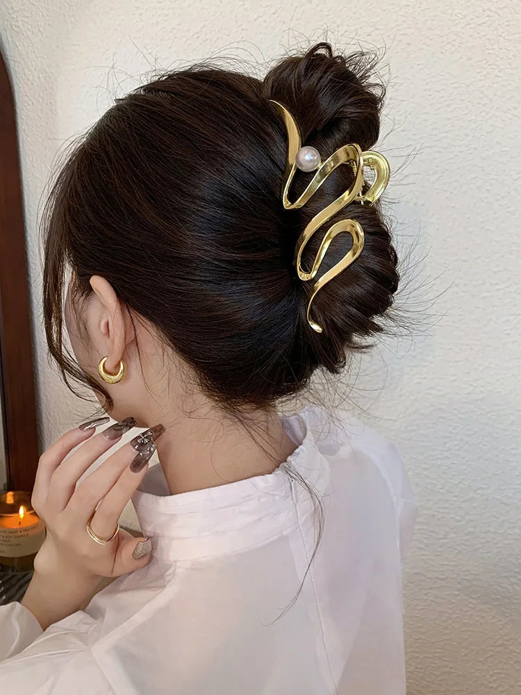 Geometric Metal Hair Claw