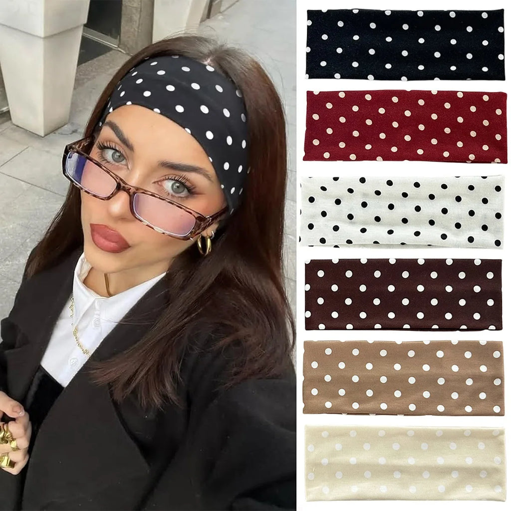 Polka Dot Elastic Headband