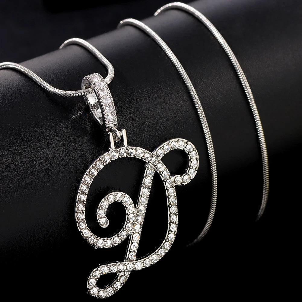 Crystal Initial Letter Necklace