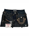 New Y2k Denim Skirt Womens Harajuku Retro Letter Embroidery Patch Zipper Denim Short Skirt Gothic Punk Sexy Slim Mini Skirt