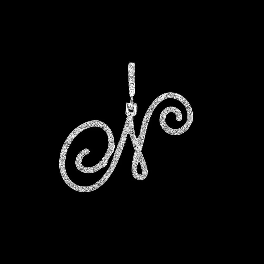 Crystal Initial Letter Necklace