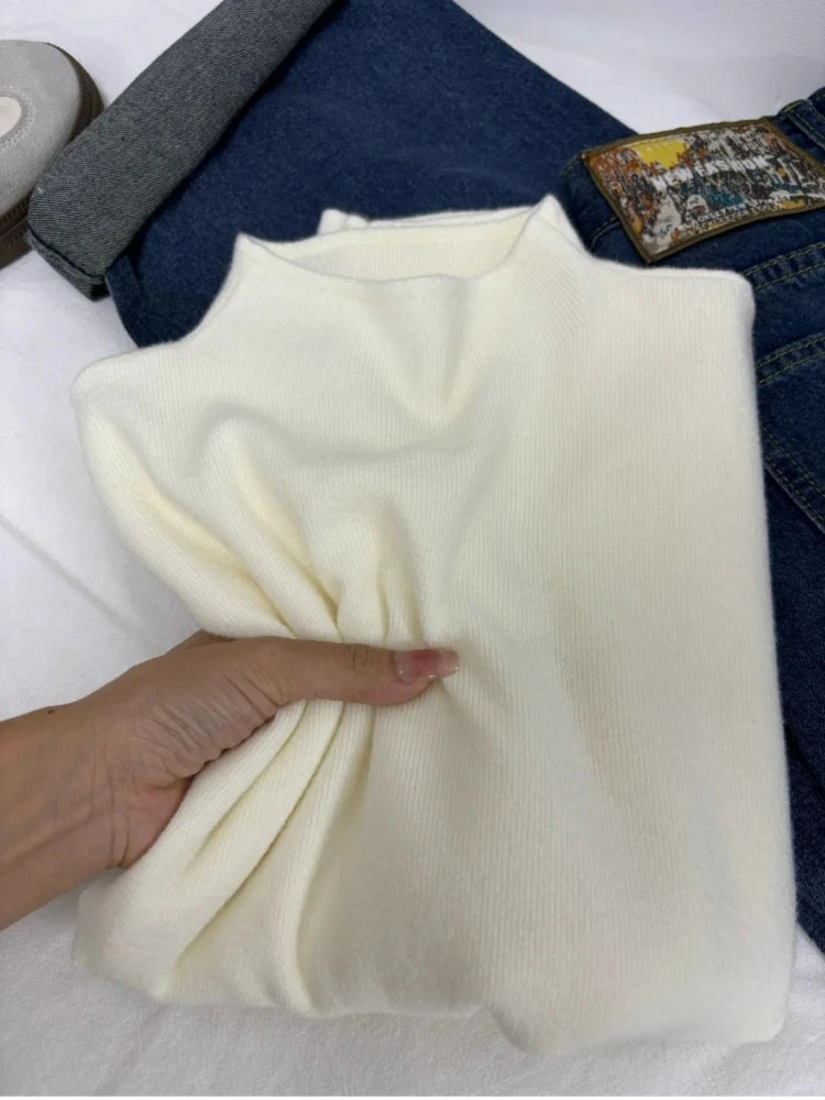 Vintage Slim Turtleneck Knit Pullover