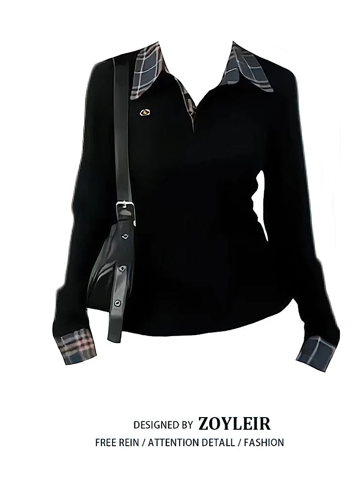 Plaid Polo Set Top