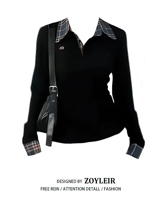 Plaid Polo Set Top