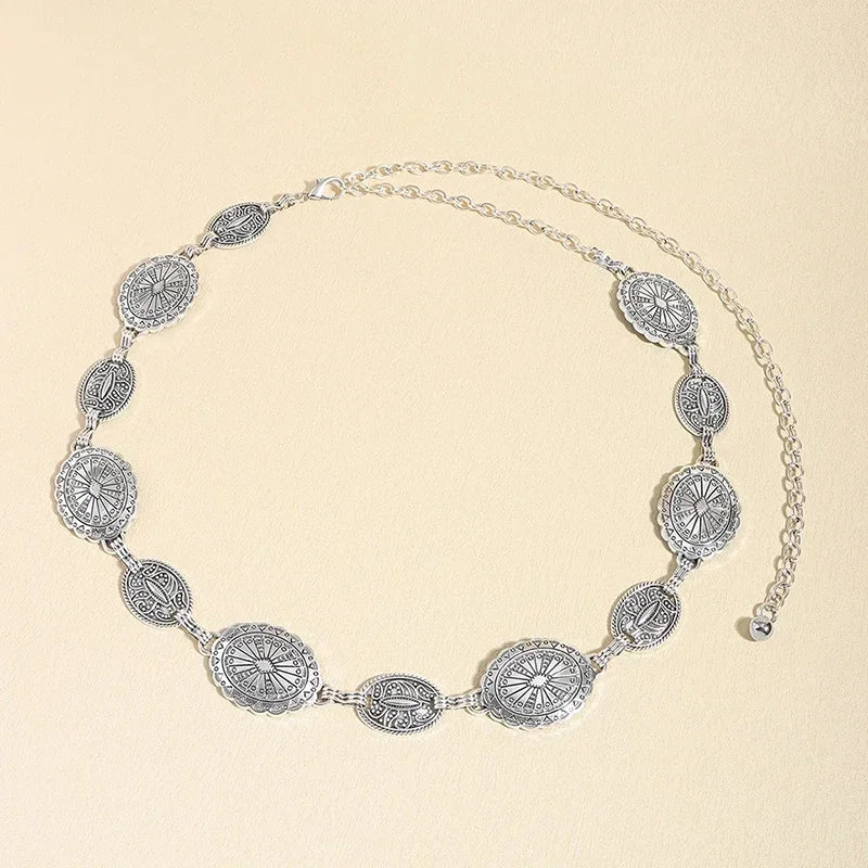 Carved Circle Waist Chain