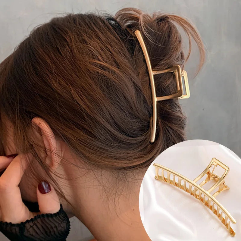 Geometric Metal Hair Claw