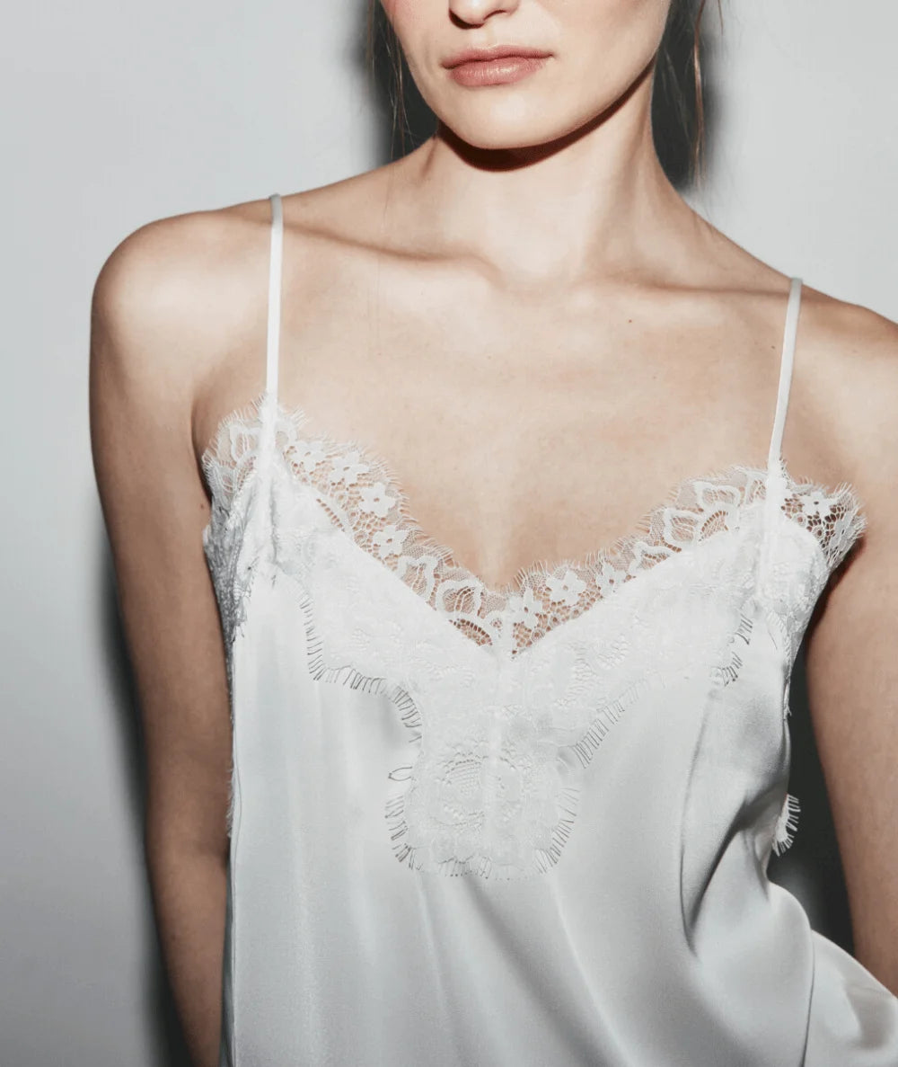 Chic Asymmetrical Lace Lace Patchwork Top Sexy Lace Sleeveless Camisole Tops Backless V Neck Backless Tops Summer Wear