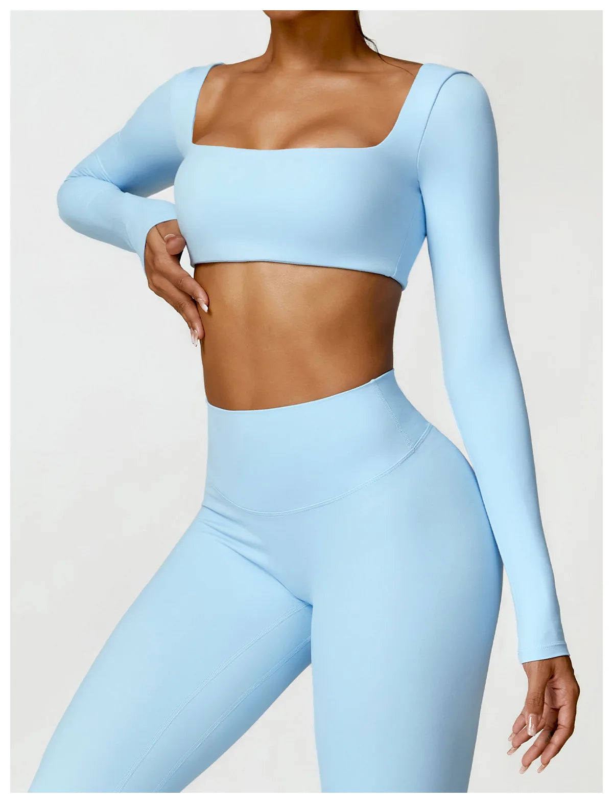 New Yoga Long sleeved Women's Outdoor Running Fitness Wear T-shirt Long sleeved Yoga Shirt Gym Push Up Workout Single Piece Top