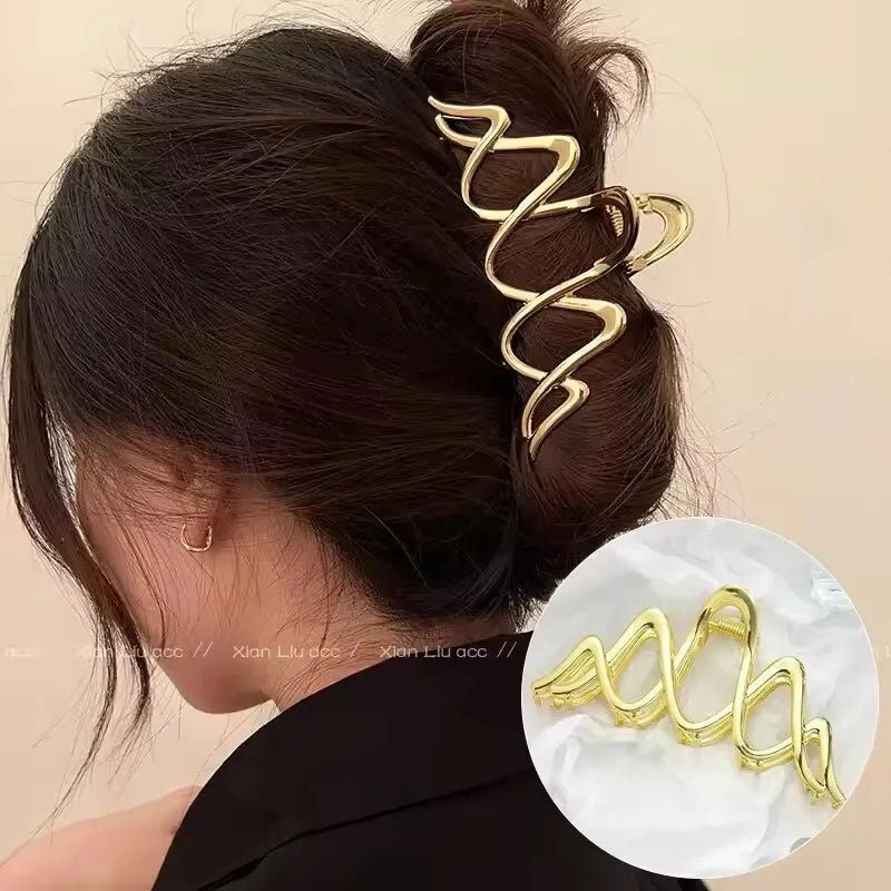 Geometric Metal Hair Claw