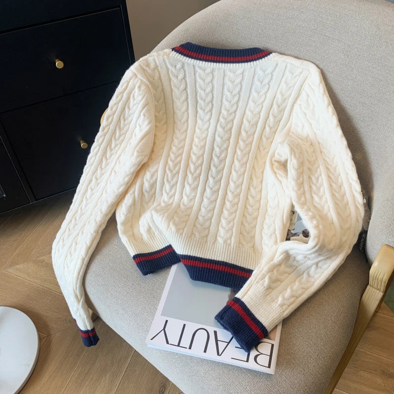 V-Neck Cashmere-Blend Pullover