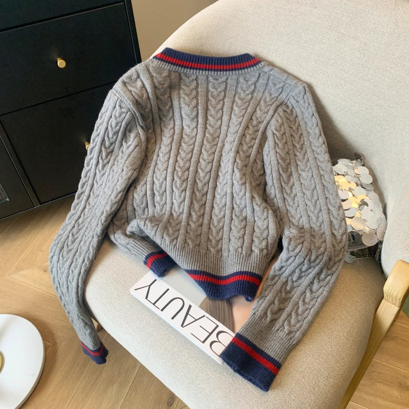 V-Neck Cashmere-Blend Pullover