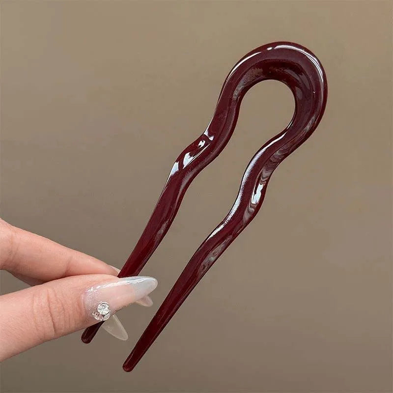 Tortoiseshell U-Shape Hair Fork